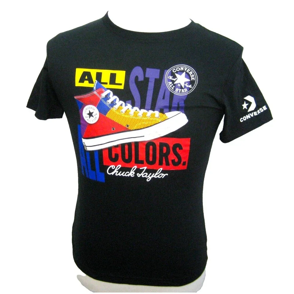 CONVERSE Chuck Taylor All Star Boy's (Large) Black Short Sleeve Graphic T-Shirt